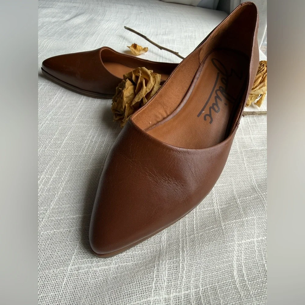 Zodiac Hill Snake Embossed Pointed Toe Flat